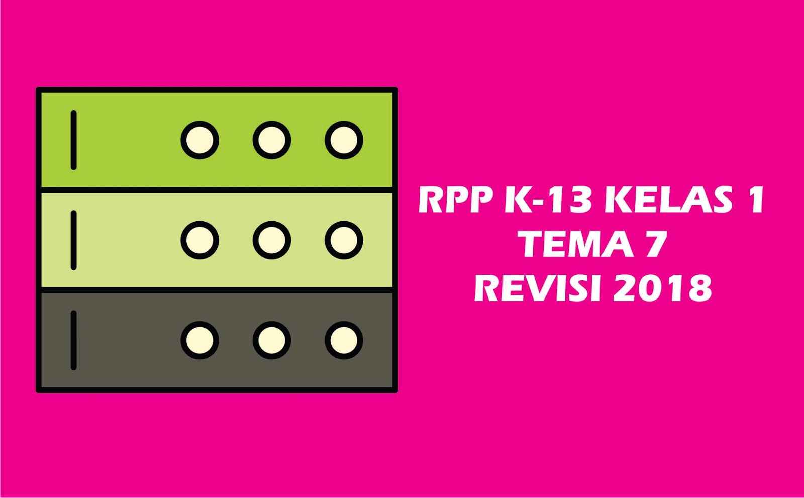 Download Gratis RPP Kelas I Tema 7 K 13 Revisi 2018