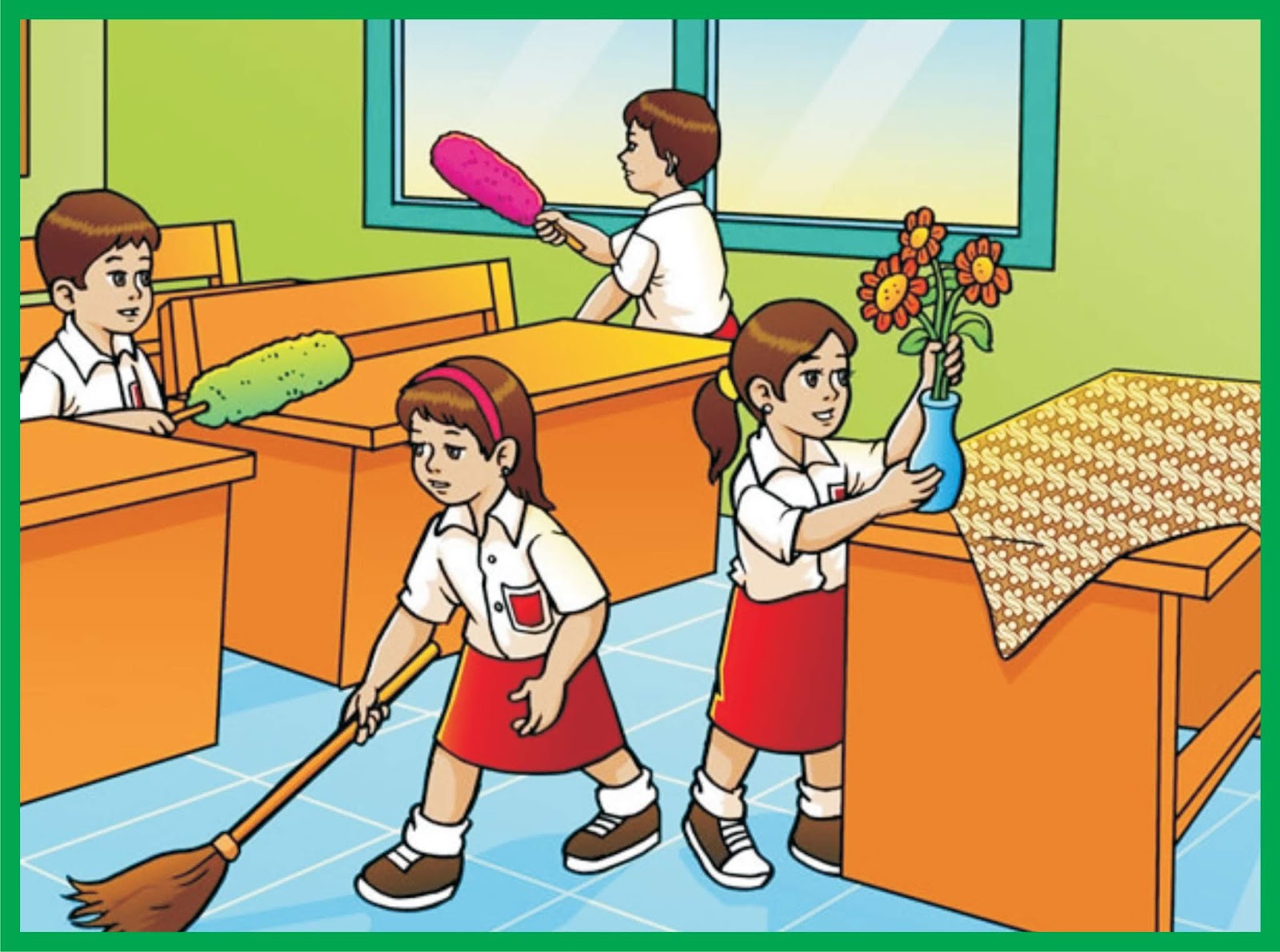 Kebersihan lingkungan sekolah adalah 