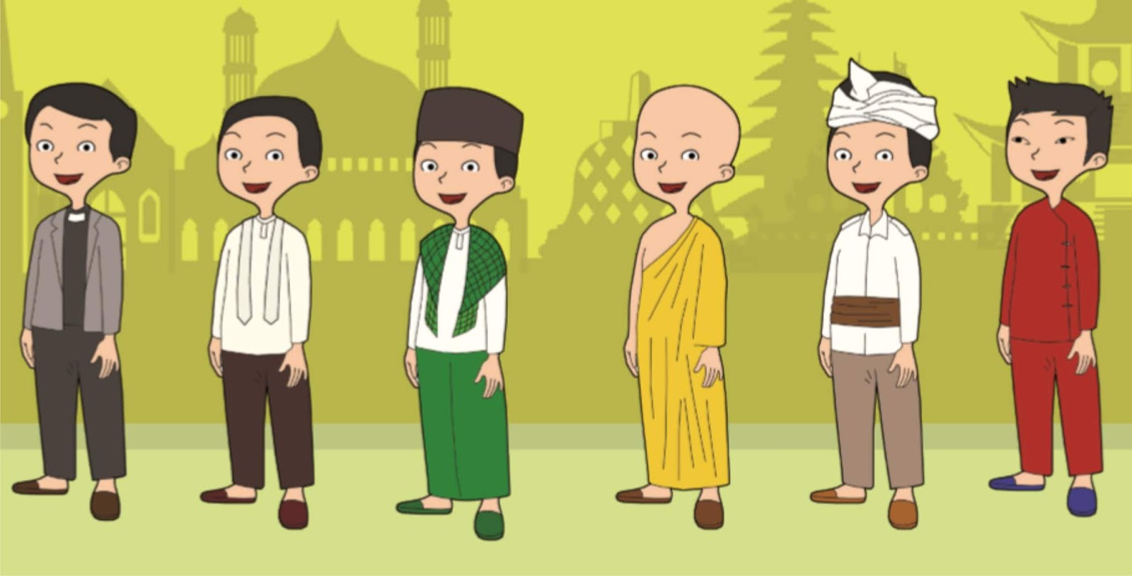 Di Indonesia, diakui adanya enam agama resmi, yaitu Hindu, Buddha, Islam, Katolik, Kristen, dan Konghucu. 
