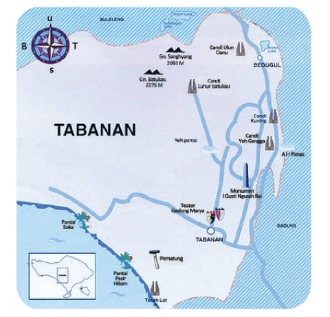 peta Kabupaten Tabanan