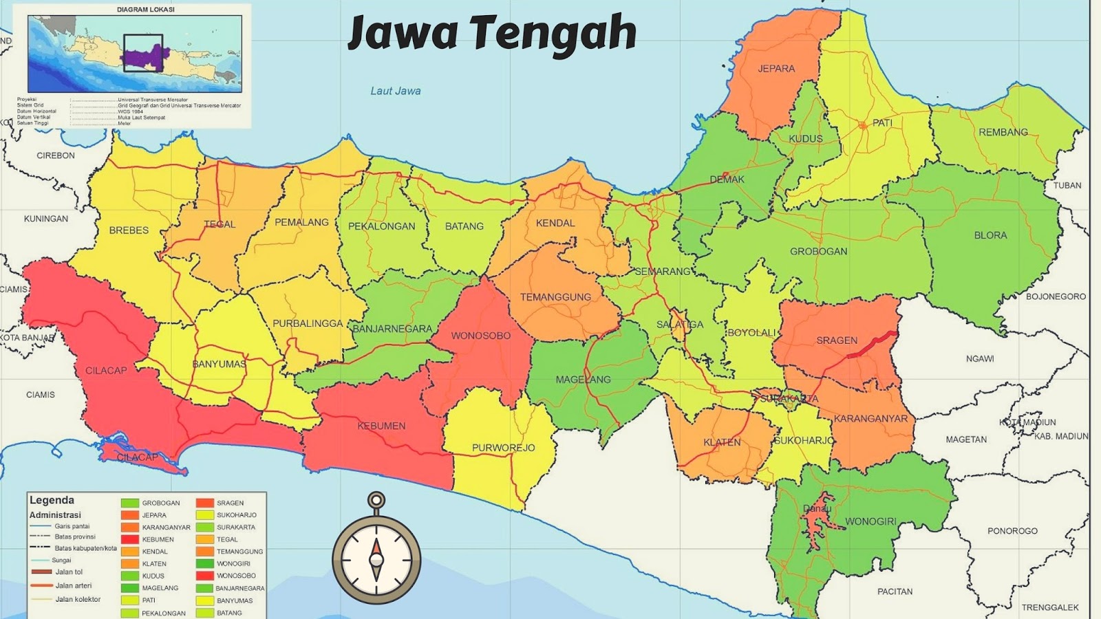 Peta Jawa Tengah HD
