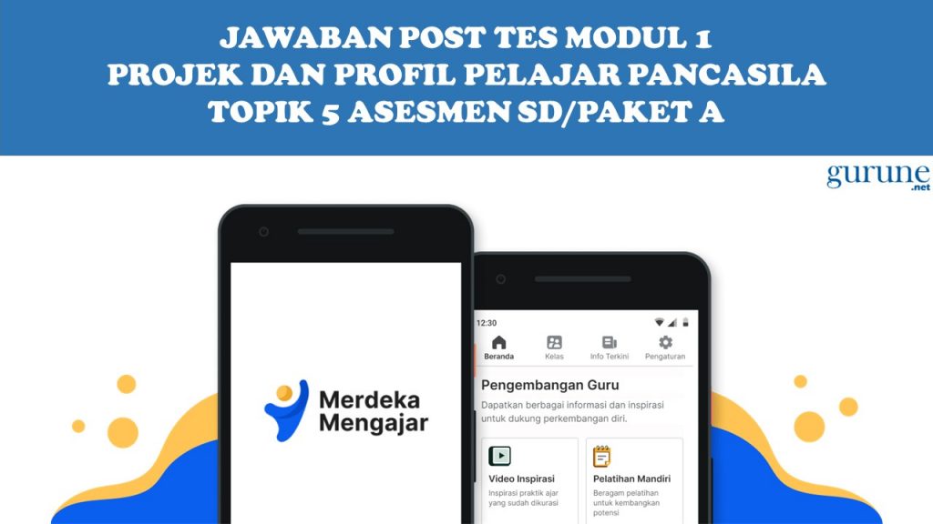Jawaban Post Tes Modul 1 Projek dan Profil Pelajar Pancasila Topik 5