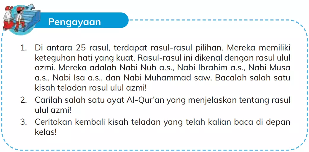 Carilah salah satu ayat Al-Qur’an yang menjelaskan tentang rasul ulul azmi!