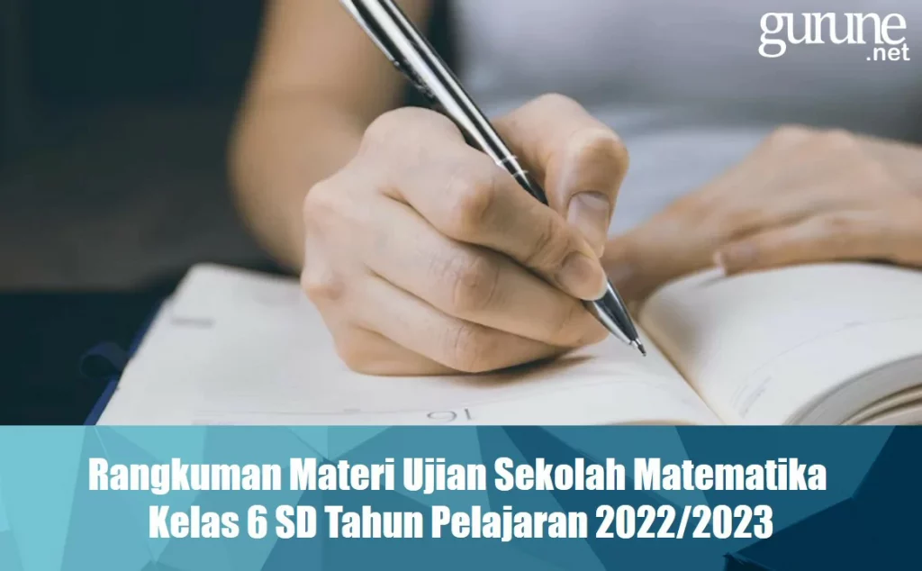 Download Rangkuman Materi US Matematika Kelas 6 SD TP 2022/2023