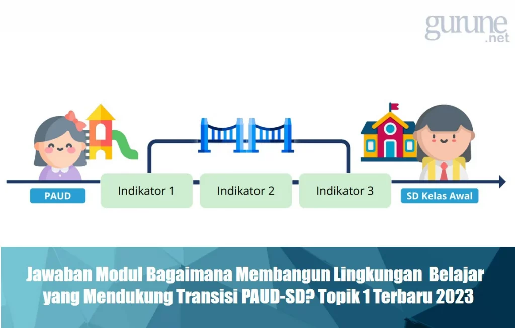 Jawaban Modul Modul Bagaimana membangun lingkungan belajar yang mendukung transisi PAUD-SD? Topik 1 Terbaru 2023