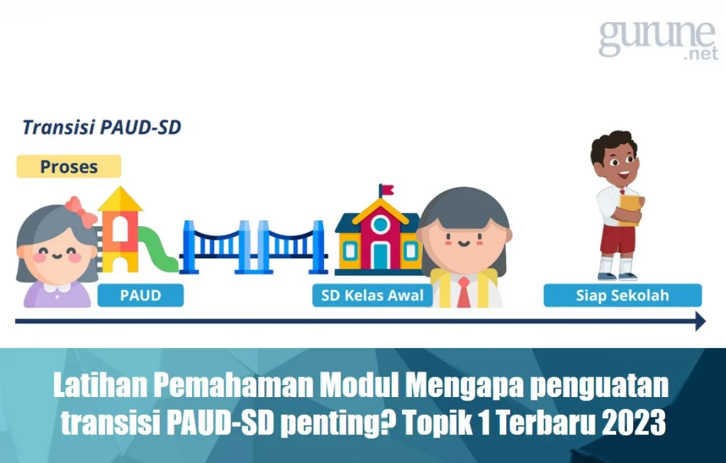 Latihan Pemahaman Modul Mengapa penguatan transisi PAUD-SD penting? Topik 1 Terbaru 2023