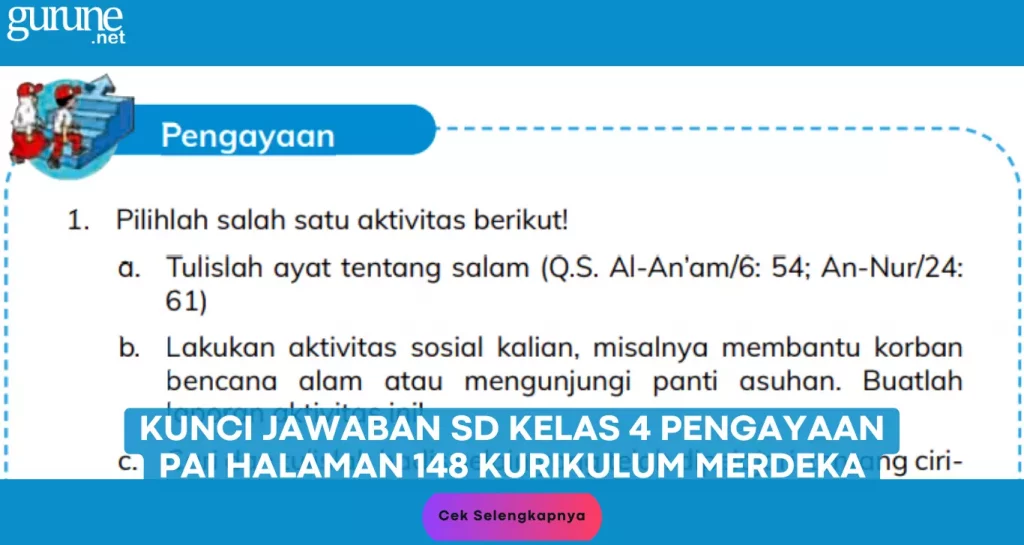 Kunci Jawaban SD Kelas 4 Pengayaan PAI Halaman 148 Kurikulum Merdeka