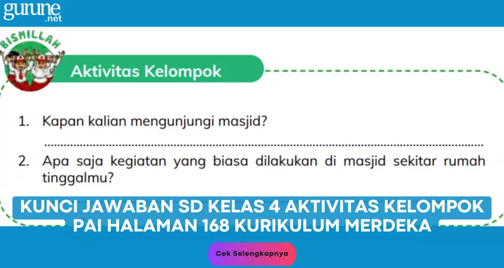 Kunci Jawaban Ayo Kerjakan PAI Halaman 178 Kurikulum Merdeka