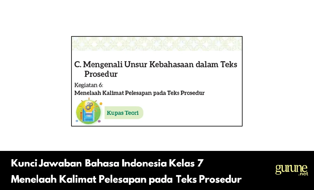 Kunci Jawaban Bahasa Indonesia Kelas 7 Menelaah Kalimat Pelesapan pada Teks Prosedur
