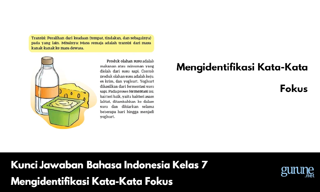 Kunci Jawaban Bahasa Indonesia Kelas 7 Mengidentifikasi Kata-Kata Fokus