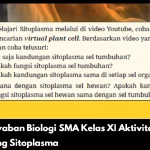Kunci Jawaban Biologi SMA Kelas XI Aktivitas 1.11 tentang Sitoplasma