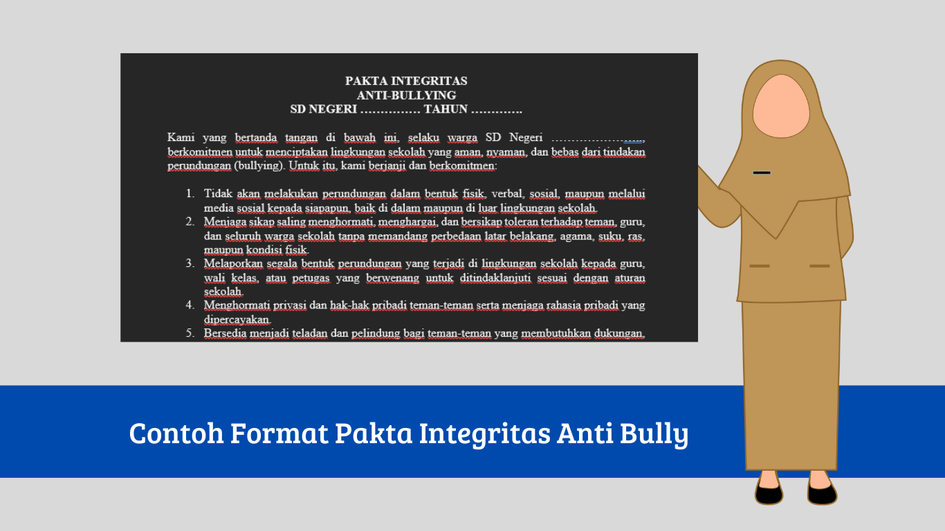 Contoh Format Pakta Integritas Anti Bully