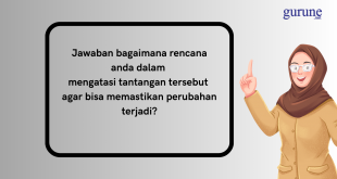 Jawaban bagaimana rencana anda dalam mengatasi tantangan tersebut agar bisa memastikan perubahan terjadi