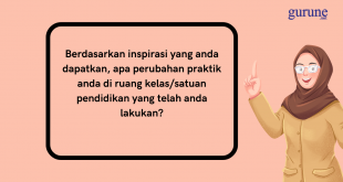 berdasarkan inspirasi yang anda dapatkan, apa perubahan praktik anda di ruang kelassatuan pendidikan yang telah anda lakukan