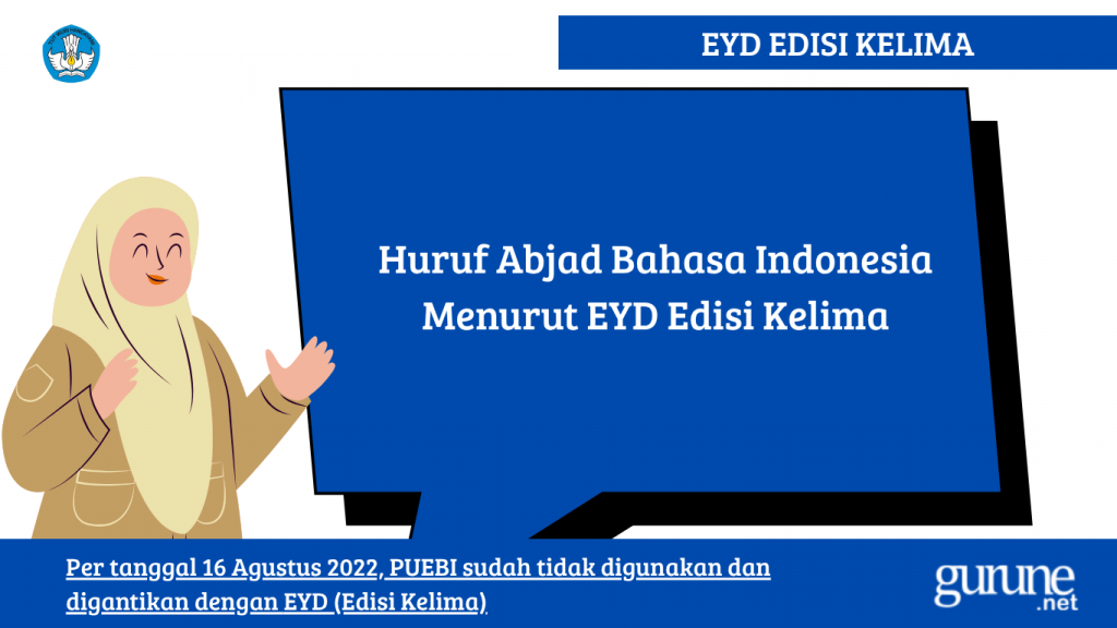 Huruf Abjad Bahasa Indonesia Menurut EYD Edisi Kelima