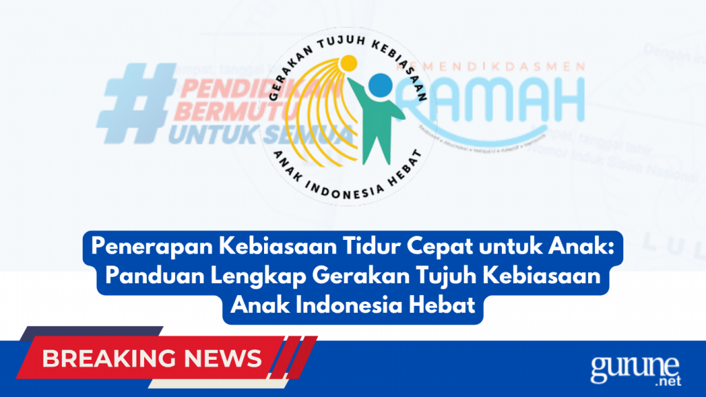 Penerapan Kebiasaan Tidur Cepat untuk Anak: Panduan Lengkap Gerakan Tujuh Kebiasaan Anak Indonesia Hebat