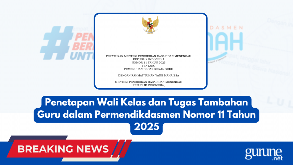 Penetapan Wali Kelas dan Tugas Tambahan Guru dalam Permendikdasmen Nomor 11 Tahun 2025