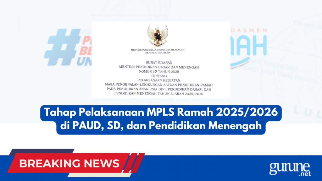 Tahap Pelaksanaan MPLS Ramah 2025/2026 di PAUD, SD, dan Pendidikan Menengah